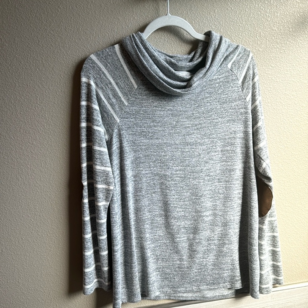 Market & Spruce Elbow patch turtleneck sweater Medium